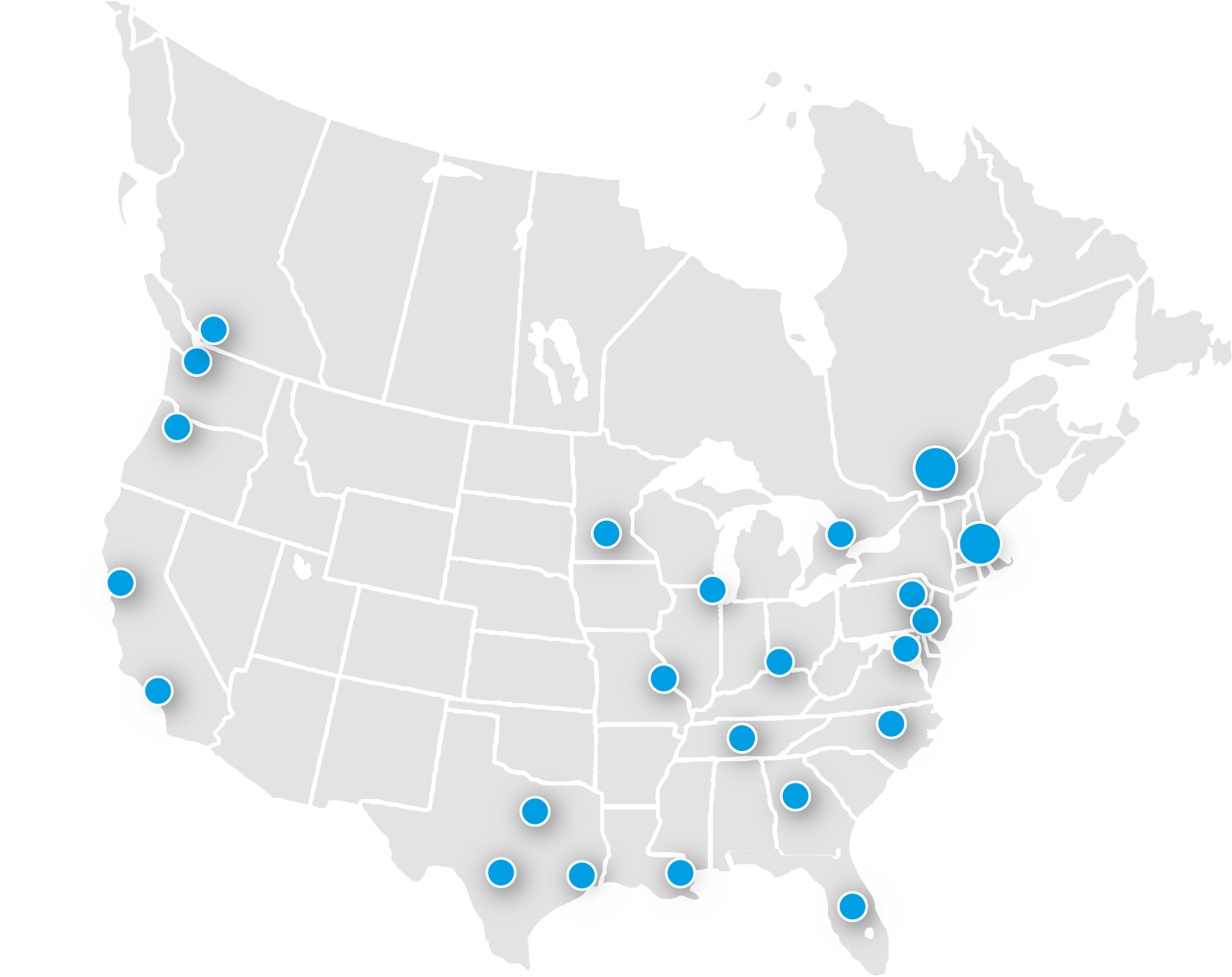 North America Map - Dots - Cropped