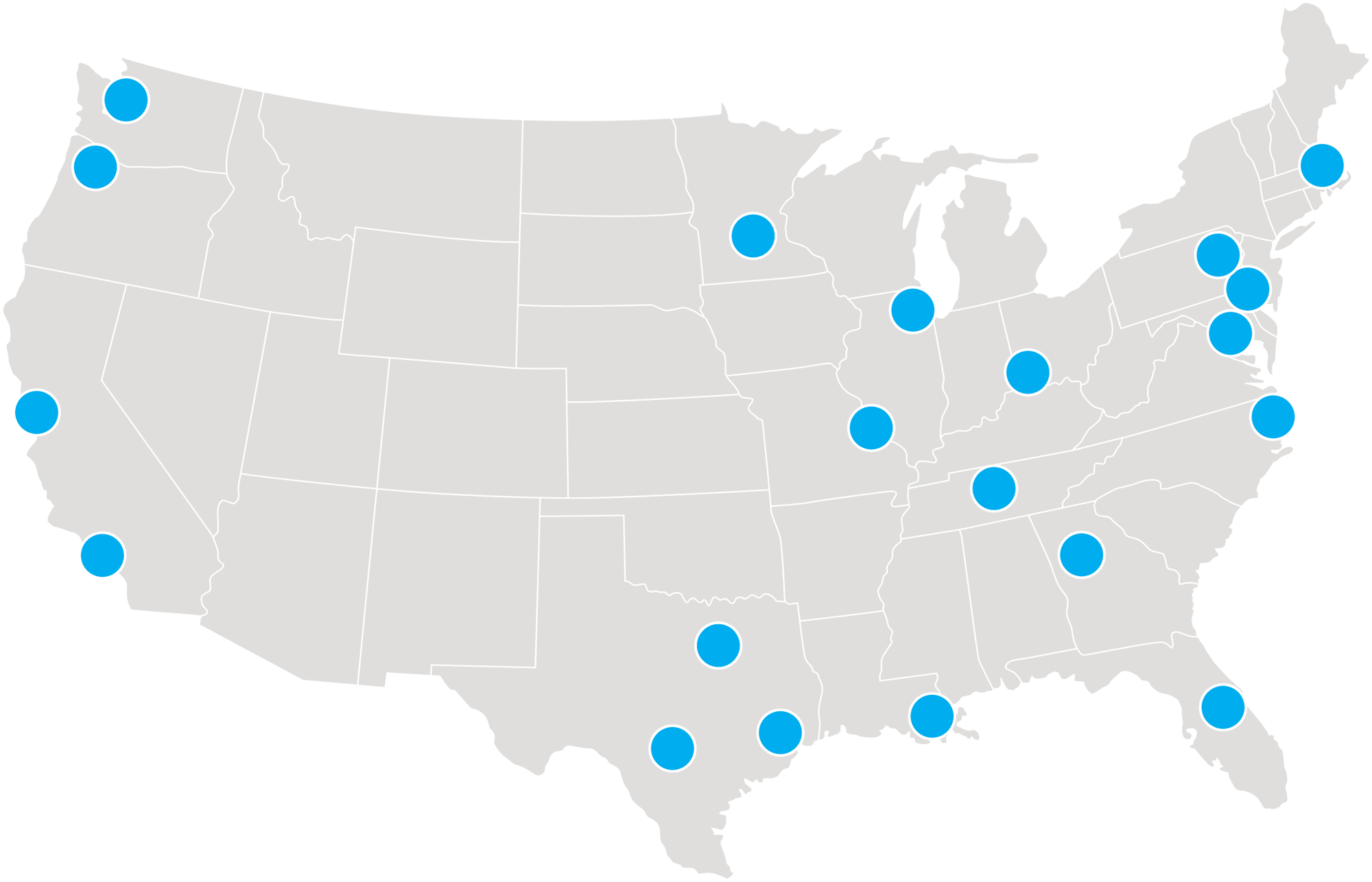 US Map 2023 - dots only